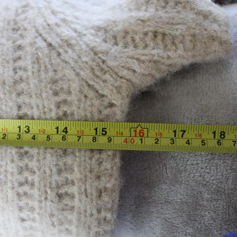 NWT Bonpoint Girls‎ Short Sleeve Tunic Pullover Sweater Alpaca Wool Cream 12